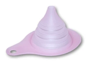 Herramienta de cocina plegable redonda embudo plano Tupperware rosa claro 6269 ❤️ - Imagen 1 de 2