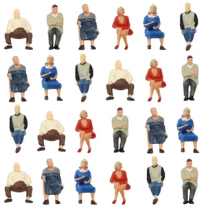 Figura sentada P4804 24 piezas modelo trenes escala de O 1:50 personas 6 posturas diferentes - Imagen 1 de 5