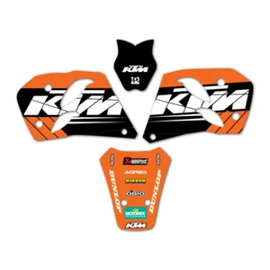 KTM Orange Factory Graphics Decals Kit For  SX EXC  1993-1997 21mil Laminated - Picture 1 of 3