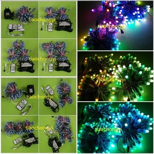 WS2811 RGB Full Color Pixels 12mm Addressable LED String 5V & controller & power - Picture 1 of 13