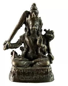 Statuette Manjushri Figurine Bodhisattva   Amulette bouddhiste Thailande - 1099 - Imagen 1 de 5