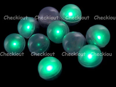 12 luces LED verde azulado mini bayas impermeables bola flotante fiesta boda decoración Foto 1 de 4