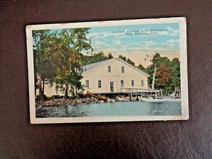 Vintage farbige Postkarte Träger Pavillon Lake Pocotopaug, Connecticut  - Bild 1 von 4