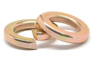 3/4 Zoll Klasse 8 normale geteilte Sicherungsscheibe legierter Stahl gelb verzinkt - Bild 1 von 1