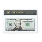 Us Dollar Commemroative Silver Foil Banknote 20 Usd In Shell Uncurrency Souvenir