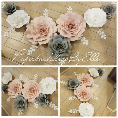 7 set Paper flowers Wall Decor! BEAUTIFUL BACKDROP♡♡ - Image 1 of 4