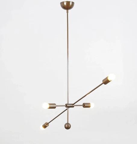 Modern Brass Ceiling Light Lamp LIBRA II Pendant Minimalist Handmade Ceiling Cover