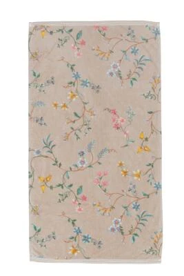 PIP Studio Duschtuch Badetuch Les Fleurs Khaki 70x140 cm Blumenranke Blütenrispe - Bild 1 von 4