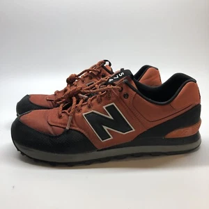 New Balance 574 Sneakers Black /Orange Mens Size 10.5US Running Shoes - Picture 1 of 11