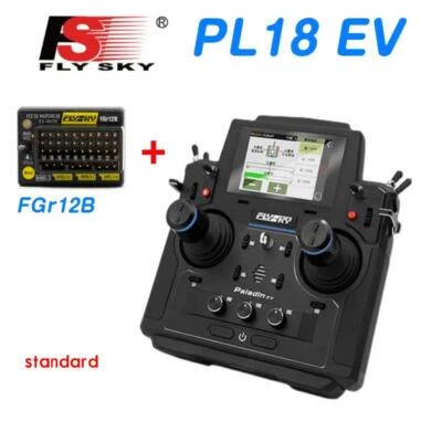 Flysky 18CH PL18EV Transmitter Radio System FGR12B Receiver RC Boat Car Model - Image 1 of 4