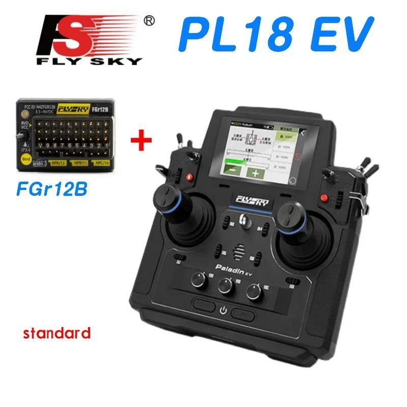 Flysky 18CH PL18EV Transmitter Radio System FGR12B Receiver RC Boat Car Model - Image 1 of 4