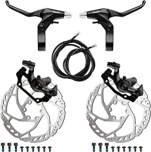 RUJOI Bike Disc Brake Kit, Aluminum Front and Rear Caliper, Full Aluminum Alloy - Picture 1 of 12