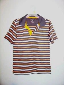 Boys George Blue & Orange Striped Polo Shirt Size 8 EUC!!! - Picture 1 of 2