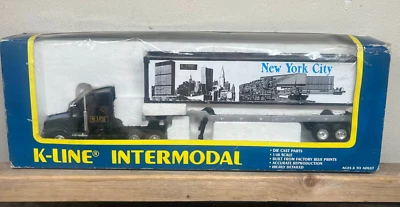 K-Line Intermodal Big Rig Tractor Trailer New York City Container Die Cast 1/48 - Image 1 of 4