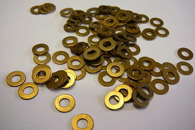 LKS 50 X M4 BRASS WASHERS SOLID BRASS (4mm WASHERS 50-PACK)