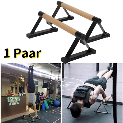 2er Parallettes Liegestützgriffe Push up Stand Bar Handstandgriffe Krafttraining - Bild 1 von 4