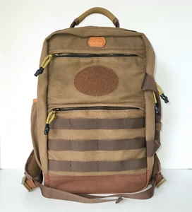 Roaring Fire Dagen Canvas Backpack, Brown 15.75x11in Previously owned, Ex Cond - Picture 1 of 15