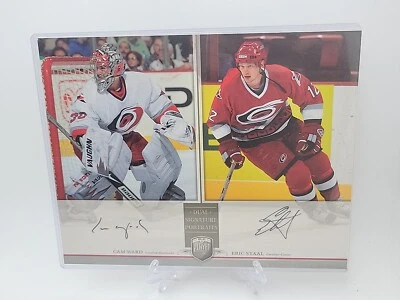 2006-07 Upper Deck Be A Player Portraits Dual Signature Cam Ward Eric Staal Auto - Image 1 of 2