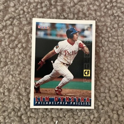 LEN DYKSTRA  1995 BAZOOKA TOPPS BASEBALL CARD - Philadelphia Phillies - Image 1 of 2