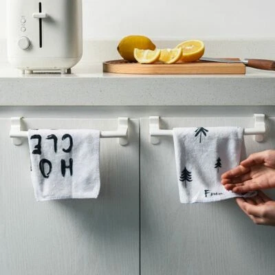Over Door Towel Rack Bar Hanging Holder Rail Organizer Bathroom Kitchen Cabinet. - Image 1 of 4