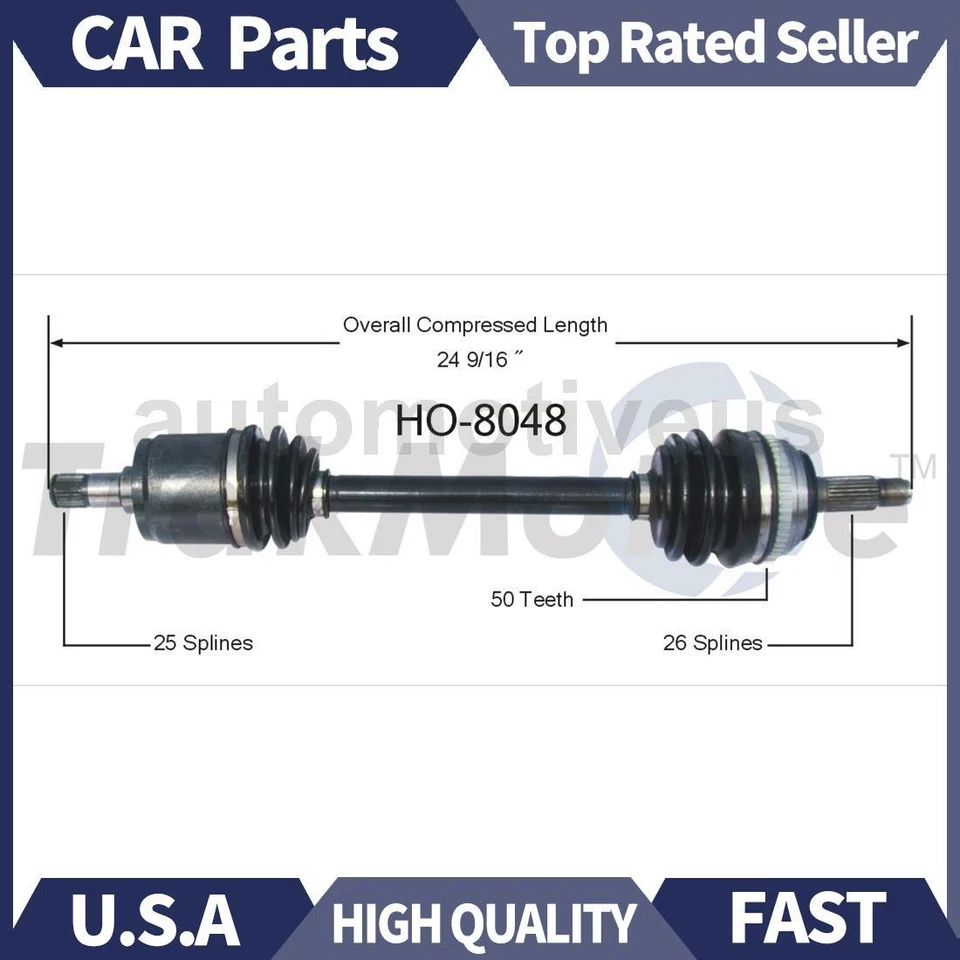 Передний правый вал оси CV шарнирное соединение 1X TrakMotive для Honda Civic 1992 1993 1994 - Изображение 1 из 1