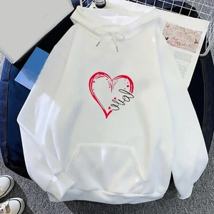Ladies\' Printed Fashionable Long Sleeved Sports Hip-hop Retro Hooded Sweatshirt - Bild 1 von 23