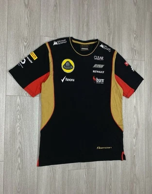 Lotus Renault Racing F1 Formula 1 Team Racing Black Sponsor T-Shirt XL - Image 1 of 4