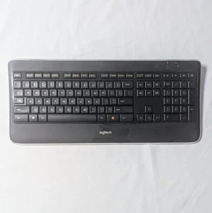 Logitech K800 Illuminated Lit Up Wireless Keyboard W/USB Dongle Tested Y-R0011 - Picture 1 of 4