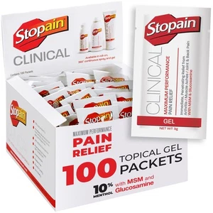 Schmerzlinderung klinische Gel Pakete, 100er Pack, Hergestellt in den USA, Maximale Stärke schnell wirkend... - Bild 1 von 6