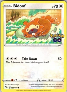 Pokemon regular común Bidoof 059/078 GO NM - Imagen 1 de 2