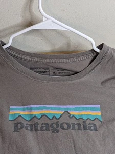 Patagonia Women's Pastel P-6 Logo Organic Crew T-Shirt Gray Size M MEDIUM - Picture 1 of 6