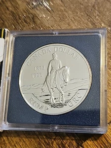 1998 Kanada Silber Dollar PP (RCMP 125th Anniversary) - Bild 1 von 3