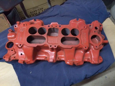 1962 1963 1964 Chevy 409 2x4 Aluminum Intake Impala Dual 4 BBL 3814881 W Engine - Image 1 of 4