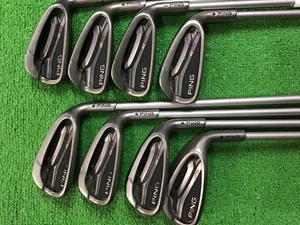 PING G25 2013 Iron Set 5-9+WW+UW+SW TFC 360 Graphite Shaft R 8pcs RH Black Dot - Picture 1 of 5