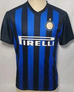 Inter Milan Replica Retro Football Jersey Icardi #9 Blue Black Stripe Sm ~ Used  - Picture 1 of 13