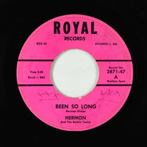 Deep Soul/R&B 45 - Hermon Hitson & Rockin Tonics - Been So Long - Royal - Picture 1 of 2