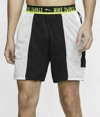 Pantalones cortos de entrenamiento reversibles Nike NSW Dri-Fit CJ7645-010 para hombre negros/blancos grandes Foto 1 de 4