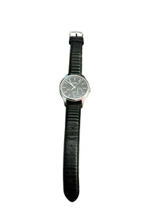 Timex Men's TW2P93200 IQ+ Move Activity Tracker Black Leather Strap Smartwatch - Picture 1 of 4