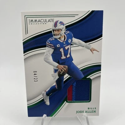 Camiseta 2023 Panini Immaculate Josh Allen #04/23 MVP Buffalo Bills - Imagem 1 de 2
