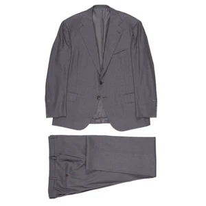 CESARE ATTOLINI Napoli Handmade Gray Striped Wool Business Suit EU 54 NEW US 44 - Picture 1 of 7