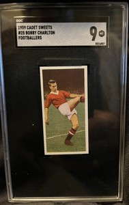 1959 SIR BOBBY CHARLTON CADET SWEETS CARD