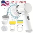 5 in 1 Electric Spin Scrubber Electric Cleaning Brush Cordless Power Scrubber US