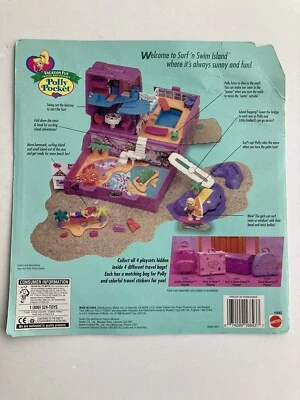 Bolsa de viaje divertida de vacaciones Mattel Polly Pocket de colección juego embalaje de cartón Foto 1 de 4