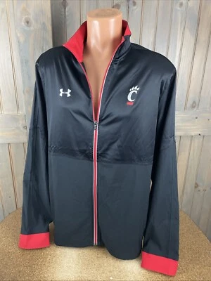 Cincinnati Bear Cats UNDER ARMOUR CREMALLERA COMPLETA NCAA FÚTBOL BALONCESTO Negro XL Foto 1 de 4