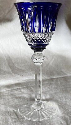 Verre A Vin En Cristal De St Louis Tommy  16.5 Cm Couleur Bleu Cobalt • 151.77€