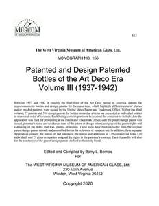 Art Deco Bottle Patents, vol. 3, 1937-42 - Perfumes, Milk Bottles, Sodas, Jugs - Bild 1 von 10