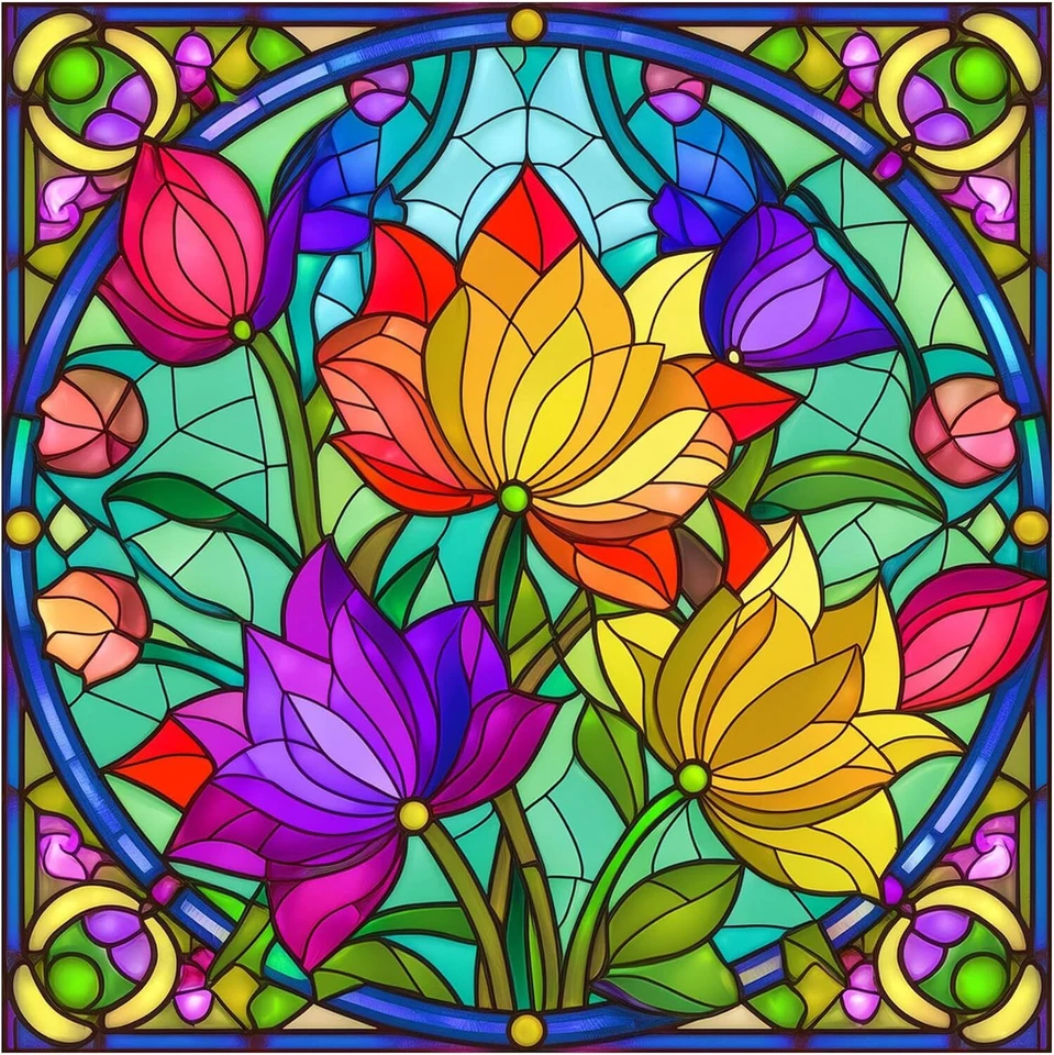 Tile Mural Spring Flowers Multicolored Kitchen Wall Backsplash Marble Ceramic - Image 1 of 1