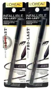 2 Pack L'Oreal Paris Infallible Pro Last Waterproof Pencil Eyeliner, Aubergine - Picture 1 of 4