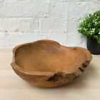 Antique Rustic Kitchen Food Hand Carved Teak Root Wood Fruit Snack Table Bowl