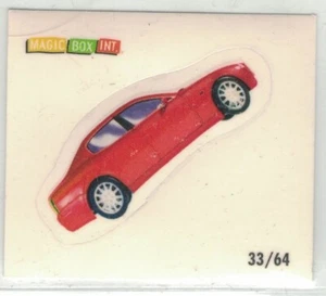 RARE Micro Machines Sticker #33 Luxury 2-Door Car Red by Magic Box - Picture 1 of 1